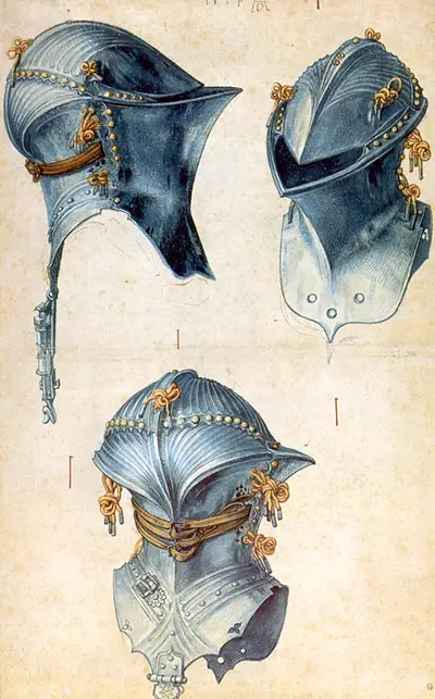 Three Studies of a Helmet Albrecht Durer